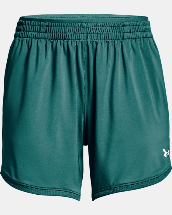 Women's UA Knit Mid-Length Shorts, Green, pdpMainDesktop image number 4